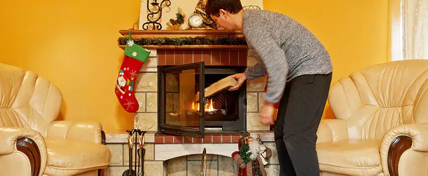 Rusted Metal Fireplace Restoration in Winter Park, Florida